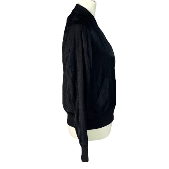 Lulus Tully Black Lightweight Zip Bomber Jacket - Size XS - Picture 8 of 13